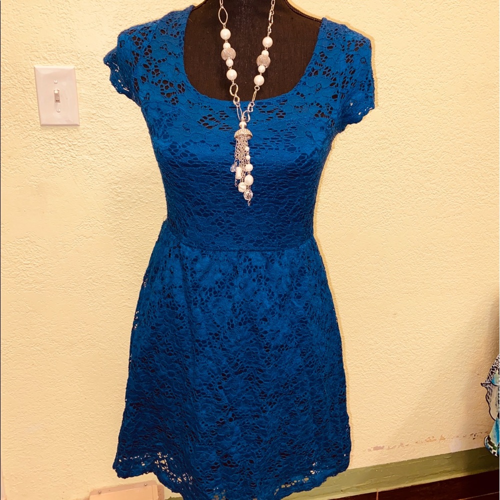 Blue knee Dress